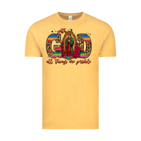 Vintage Mustard with god all things are possible lady of guadalupe Vintage Tee - Jasminsmagicworld