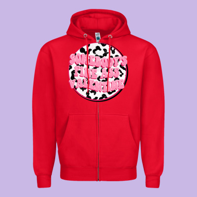 Somebody's Fine Ass Valentine Zipper Hoodie Designed By Fadigitalartstudio