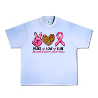 Grape Ice Peace Love Cure Breast Cancer Urban Heavy Tee - RanaPortraitStore