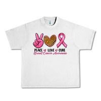 Lunar Rock Peace Love Cure Breast Cancer Urban Heavy Tee - RanaPortraitStore