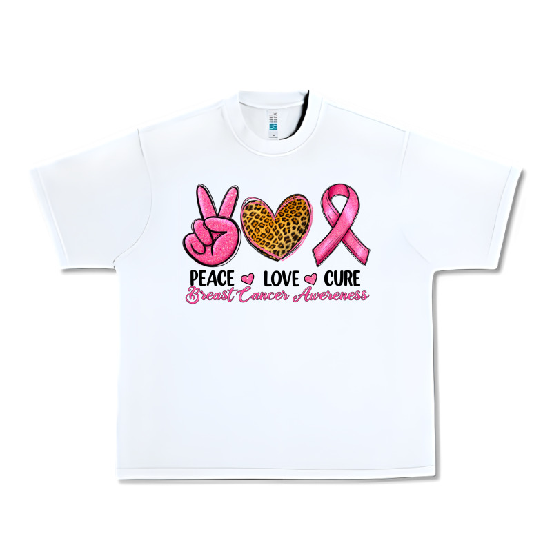 Peace Love Cure Breast Cancer Urban Heavy Tee by RanaPortraitStore | Teevron