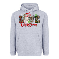 Heather Grey Love Christmas Snowman Heavyweight Hoodie - FaDigitalArtStudio