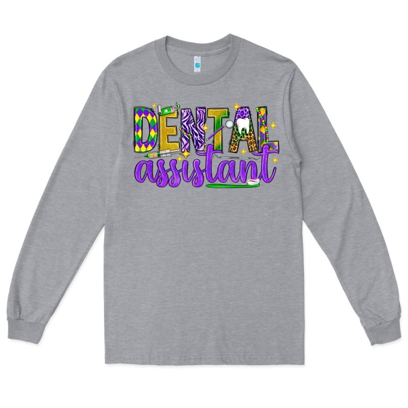 Mardi Gras Dental Assistant Long Sleeve Tee by NancyCooperArtShop | Teevron