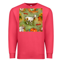 Cardinal fall goats seamless pattern Premium Sweatshirt - BundleAndBundleShop