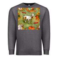 Charcoal Heather fall goats seamless pattern Premium Sweatshirt - BundleAndBundleShop