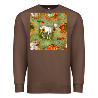 Chestnut fall goats seamless pattern Premium Sweatshirt - BundleAndBundleShop