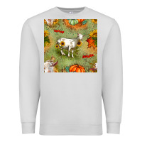 Dove Grey fall goats seamless pattern Premium Sweatshirt - BundleAndBundleShop