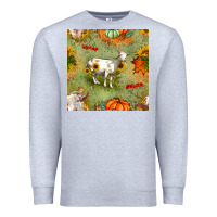 Heather Grey fall goats seamless pattern Premium Sweatshirt - BundleAndBundleShop