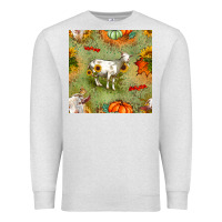 Oatmeal Heather fall goats seamless pattern Premium Sweatshirt - BundleAndBundleShop