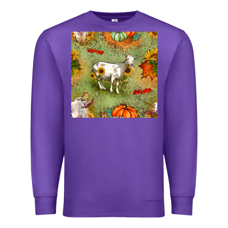 Fall Goats Seamless Pattern Premium Sweatshirt by BundleAndBundleShop | Teevron