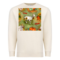 Sandshell fall goats seamless pattern Premium Sweatshirt - BundleAndBundleShop
