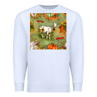 White fall goats seamless pattern Premium Sweatshirt - BundleAndBundleShop
