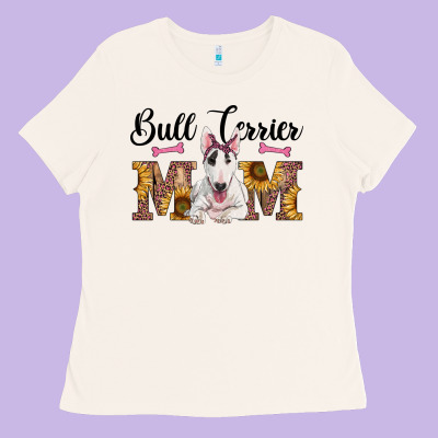 Western Bull Terrier Mom Ladies Tee Designed By Ranaportraitstore