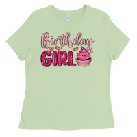 Matcha birthday girl cupcake Ladies Tee - MaliasSmallBusiness
