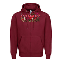 Burgundy Pucker Up Cowboy Valentine's Day Zipper Hoodie - FaDigitalArtStudio