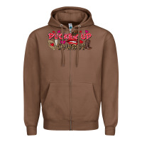 Chestnut Pucker Up Cowboy Valentine's Day Zipper Hoodie - FaDigitalArtStudio