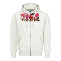 Oatmeal Heather Pucker Up Cowboy Valentine's Day Zipper Hoodie - FaDigitalArtStudio