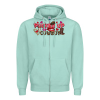 Seafoam Pucker Up Cowboy Valentine's Day Zipper Hoodie - FaDigitalArtStudio