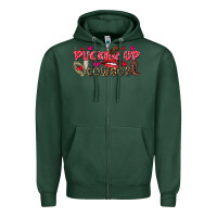 Sports Green Pucker Up Cowboy Valentine's Day Zipper Hoodie - FaDigitalArtStudio
