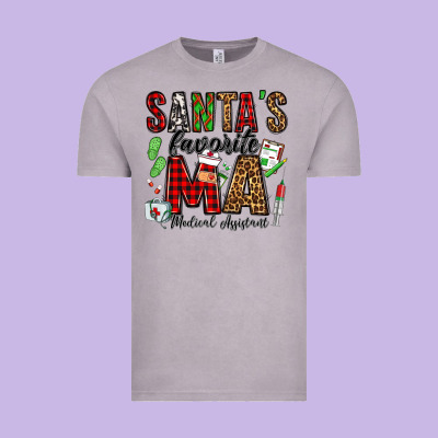 Santa's Favorite Ma Medical Assistant Vintage Tee Designed By Jasminsmagicworld