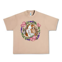Burro Bunny Face With Floral Wreath Urban Heavy Tee - RanaPortraitStore