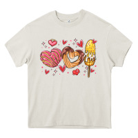 Cream valentines day mexican food Heavy Core Tee - MaliasSmallBusiness