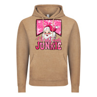 Vintage Coffee pink Christmas junkie Santa Claus Vintage Hoodie - Jasminsmagicworld