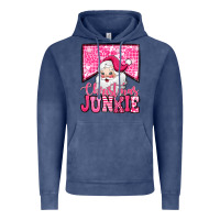 Vintage Denim pink Christmas junkie Santa Claus Vintage Hoodie - Jasminsmagicworld