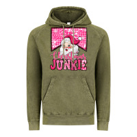 Vintage Olive pink Christmas junkie Santa Claus Vintage Hoodie - Jasminsmagicworld