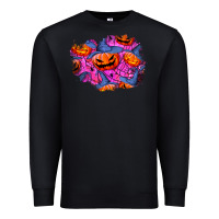 Black halloween pumpkin patch  4 Premium Sweatshirt - BundleAndBundleShop