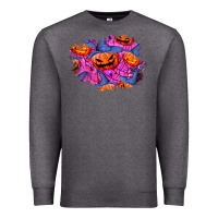Charcoal Heather halloween pumpkin patch  4 Premium Sweatshirt - BundleAndBundleShop