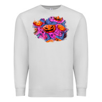 Dove Grey halloween pumpkin patch  4 Premium Sweatshirt - BundleAndBundleShop