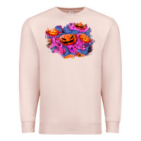 Pale Pink halloween pumpkin patch  4 Premium Sweatshirt - BundleAndBundleShop