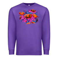 Purple halloween pumpkin patch  4 Premium Sweatshirt - BundleAndBundleShop