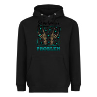 Black Somebody's Problem Hand Skeleton Heavyweight Hoodie - FaDigitalArtStudio
