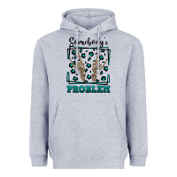 Heather Grey Somebody's Problem Hand Skeleton Heavyweight Hoodie - FaDigitalArtStudio