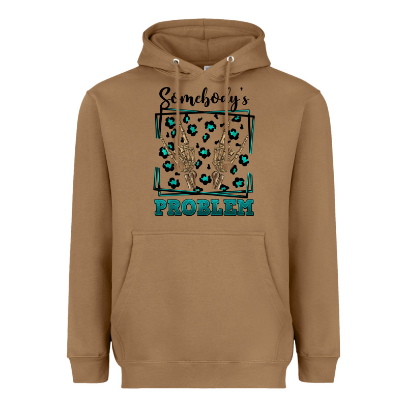 Somebody's Problem Hand Skeleton Heavyweight Hoodie by FaDigitalArtStudio | Teevron