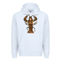 White Crawfish Premium Hoodie - FaDigitalArtStudio