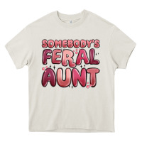 Cream somebodys feral aunt Heavy Core Tee - MaliasSmallBusiness