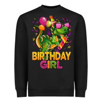 Black 1st birthday girl t rex pink Heavyweight Sweatshirt - CowGirlArtShop
