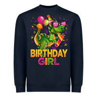 Navy 1st birthday girl t rex pink Heavyweight Sweatshirt - CowGirlArtShop
