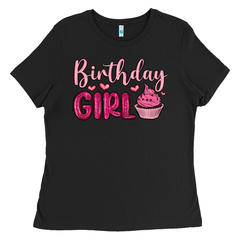 Birthday Girl Cupcake Ladies Tee by MaliasSmallBusiness | Teevron
