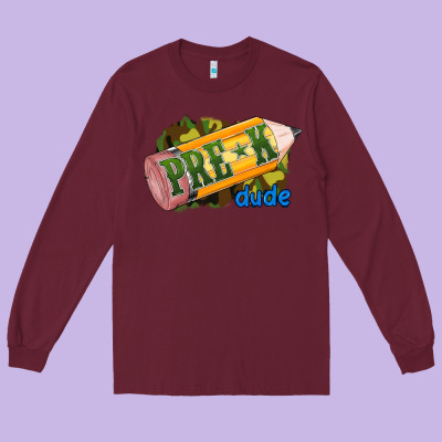 Pre -k Long Sleeve Tee Designed By Ranaportraitstore