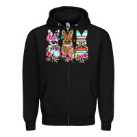 Black Western Easter peeps Zipper Hoodie - OliviaCreatesArt