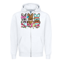 White Western Easter peeps Zipper Hoodie - OliviaCreatesArt