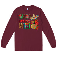 Burgundy Nacho Average Mini Long Sleeve Tee - texasbilliewilder