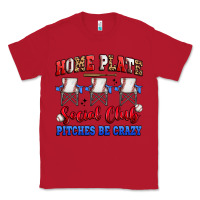 Red home plate social club pitches be crazy Classic Tee - Artiststas