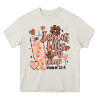 Cream valentine jesus fills my cup Heavy Core Tee - MaliasSmallBusiness