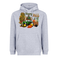 Heather Grey Happy Fall Y'all Heavyweight Hoodie - BundleAndBundleShop