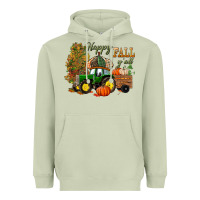 Matcha Happy Fall Y'all Heavyweight Hoodie - BundleAndBundleShop